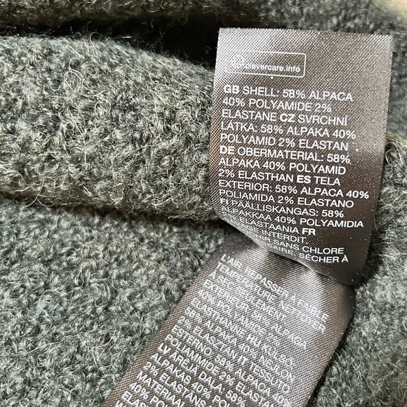 & Other Stories | Cozy Green Alpaca Wool Blend Turtleneck Sweater, Size Large - Picture 9 of 9